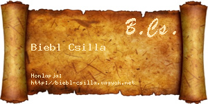 Biebl Csilla névjegykártya